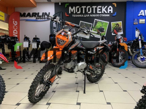 Питбайк Regulmoto (Регулмото) SEVEN PRO 49cc (150) 17/14 чёрный/оранжевый фото 6
