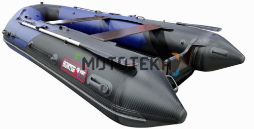 Лодка ПВХ Hunter (Хантер) 370 ПРО СПОРТ синий/карбон Лодка ПВХ Hunter (Хантер) 370 ПРО СПОРТ синий/карбон