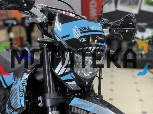 Мотоцикл кроссовый / эндуро Regulmoto (Регулмото) ZR PR 4 valves чёрный/синий с ПТС фото 3