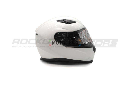 Шлем интеграл с очками ROCKOT (Рокот) RM-133 Solid White (M) (белый глянцевый однотонный)