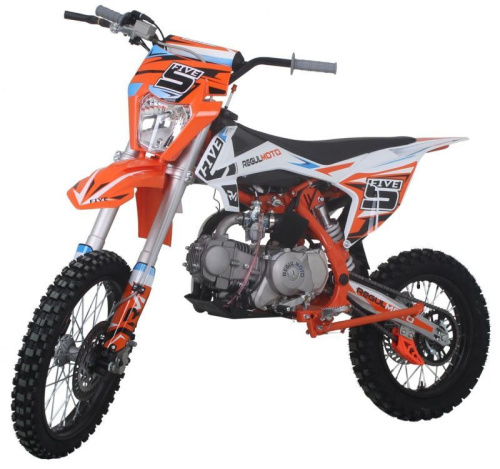 Питбайк Regulmoto (Регулмото) FIVE EA (полуавтомат КПП) оранжевый/белый фото 13 Питбайк Regulmoto (Регулмото) FIVE EA (полуавтомат КПП) оранжевый/белый фото 13
