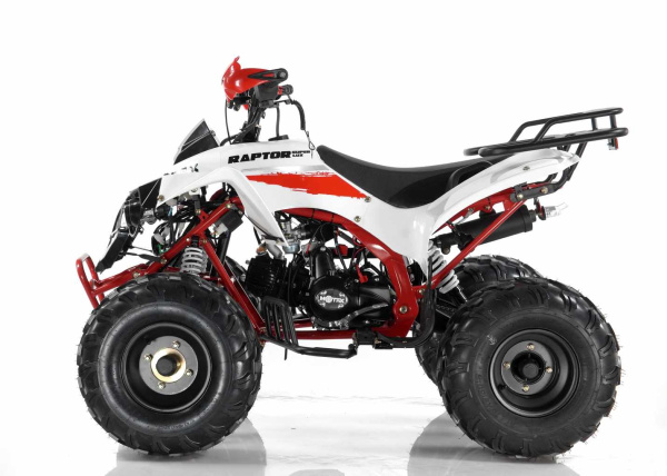 Квадроцикл детский Motax (Мотакс) ATV Raptor Super LUX 125 белый/жёлтый (машинокомплект) | Мототека