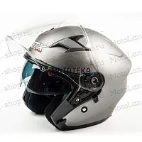 Шлем мото открытый GTX 278 №1 (S) Metal Titanium (2 визора)