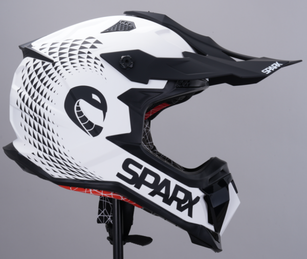 Шлем мото эндуро Sparx (Спаркс) Raptor (JH-601) белый/чёрный M