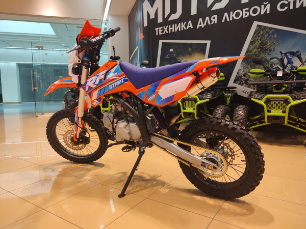 Питбайк Apollo (Аполло) RFZ Start 125 LE с фарой и электростартером 17/14 оранжевый | Мототека
