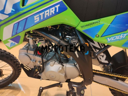 Питбайк Apollo (Аполло) RFZ Start 125 LE с фарой и электростартером 17/14 зелёный фото 15