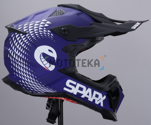 Шлем мото эндуро Sparx (Спаркс) Raptor (JH-601) синий/чёрный 2XL