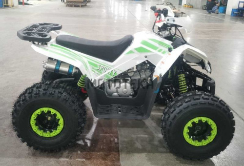 Квадроцикл детский Мотомир ATV Sporty белый/зелёный (машинокомплект) фото 3