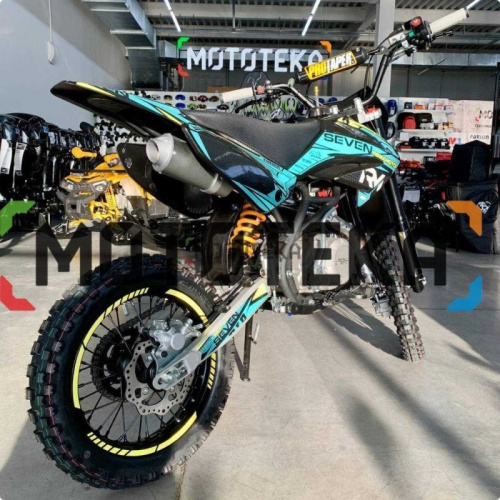 Питбайк Regulmoto (Регулмото) SEVEN 49cc (125) чёрный/жёлтый/синий фото 6