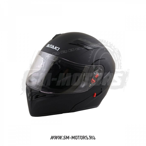 Шлем мото модуляр ATAKI (Атаки) JK902 Solid чёрный матовый S