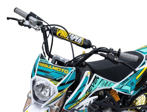 Питбайк Regulmoto (Регулмото) SEVEN 49cc (125) cиний/желтый фото 2 Питбайк Regulmoto (Регулмото) SEVEN 49cc (125) cиний/желтый фото 2