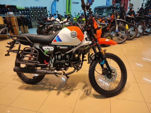 Мопед Мотомир COLT SCRAMBLER оранжевый/белый фото 7