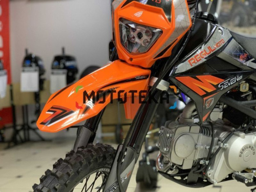 Питбайк Regulmoto (Регулмото) SEVEN PRO 49cc (150) 17/14 чёрный/оранжевый фото 4