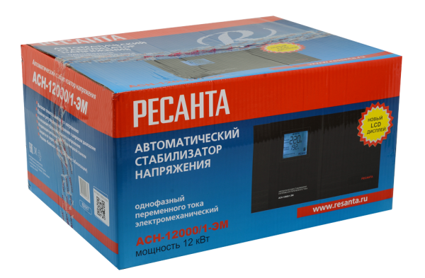 Стабилизатор напряжения РЕСАНТА АСН-12000/1-ЭМ | Мототека