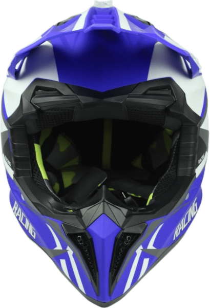 Шлем мото кроссовый Helmet TQ 602 фиолетовый/белый XL | Мототека