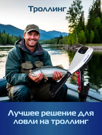 Лодочный электромотор OMOLON (Омолон) TRM - 40L - купить с доставкой, по выгодной цене в интернет-магазине Мототека