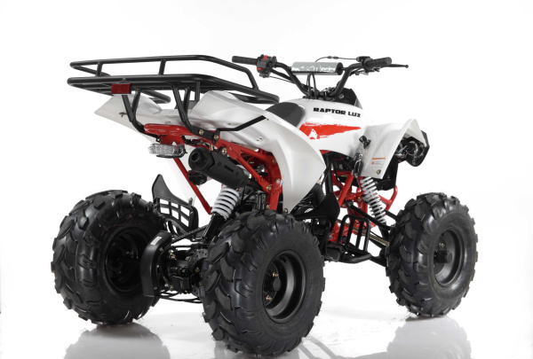 Квадроцикл детский Motax (Мотакс) ATV Raptor - LUX 125 белый/жёлтый (машинокомплект) | Мототека