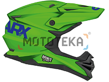 Шлем мото кроссовый Sparx (Спаркс) Fenix (JK6803) зелёный матовый 2XL