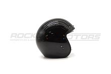 Шлем открытый с козырьком ROCKOT (Рокот) RM-391 Classic Black (L) (черный глянцевый однотонный)