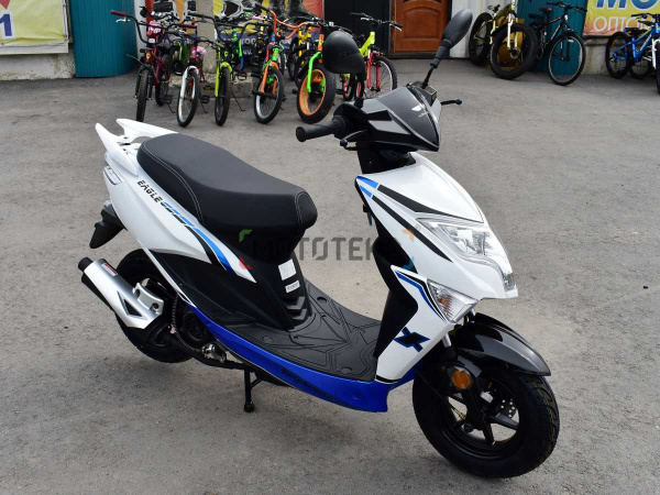 Скутер Regulmoto (Регулмото) EAGLE 50 (LJ50QT - 3L) белый/синий | Мототека