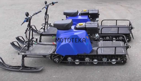 Мотобуксировщик с лыжным модулем Лидер - 3 - 4Т - 15АП LONG (4 тележки) 15 л.с.. с реверсом