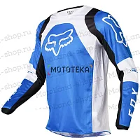 Джерси/футболка для мотокросса (детская) FOX (Фокс) №3 / Blue/White (рост 145-155 см)
