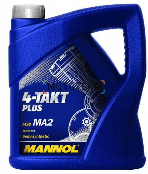 Масло моторное полусинтетическое 7202 Mannol (Маннол) 4 - TAKT PLUS 10W40 4 л. масло для мотоциклов 10W - 40