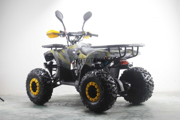 Квадроцикл детский MOTAX (Мотакс) ATV Grizlik Premium 125 жёлтый камуфляж (машинокомплект) | Мототека