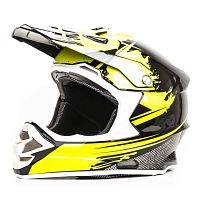 Шлем мото кроссовый HIZER (Хайзер) B6195 (XL) #2 black/yellow