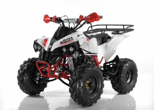 Квадроцикл детский Motax (Мотакс) ATV Raptor Super LUX 125 белый/жёлтый (машинокомплект) | Мототека