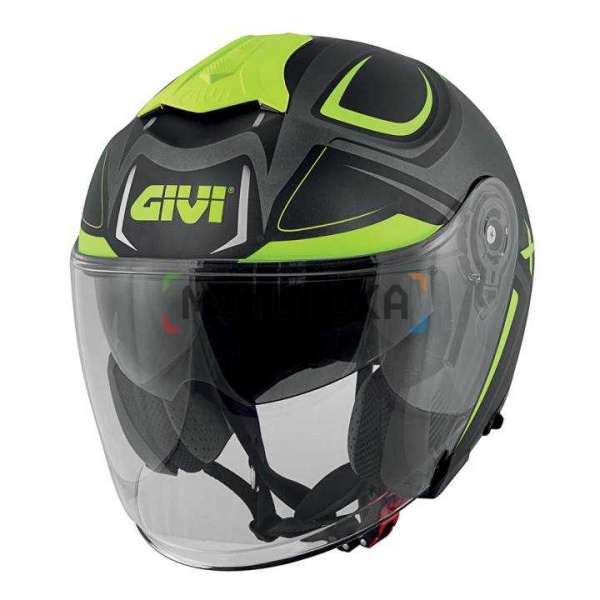 Шлем мото GIVI (Гиви) PLANET HYPER X22 (HPS X22) серо-черно-желтый