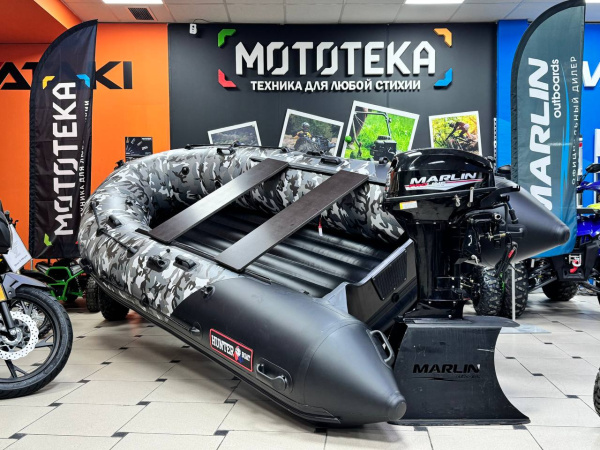 Лодка ПВХ Hunter (Хантер) 350 ПРО Камуфляж | Мототека