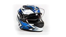 Шлем интеграл THH TS - 42#10 WHT/BLUE 2 - стекла (L)