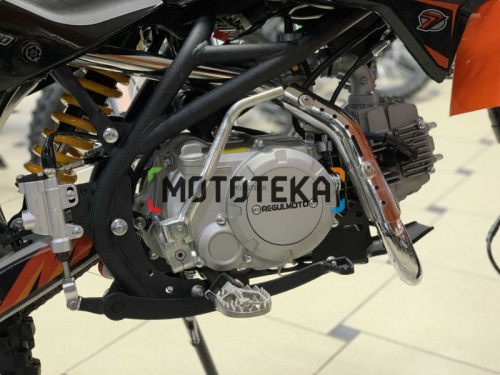 Питбайк Regulmoto (Регулмото) SEVEN PRO 49cc (150) 17/14 чёрный/оранжевый фото 11