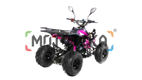 Квадроцикл детский Motax (Мотакс) ATV T - Rex LUX 125 (машинокомплект) чёрный/фиолетовая рама | Мототека