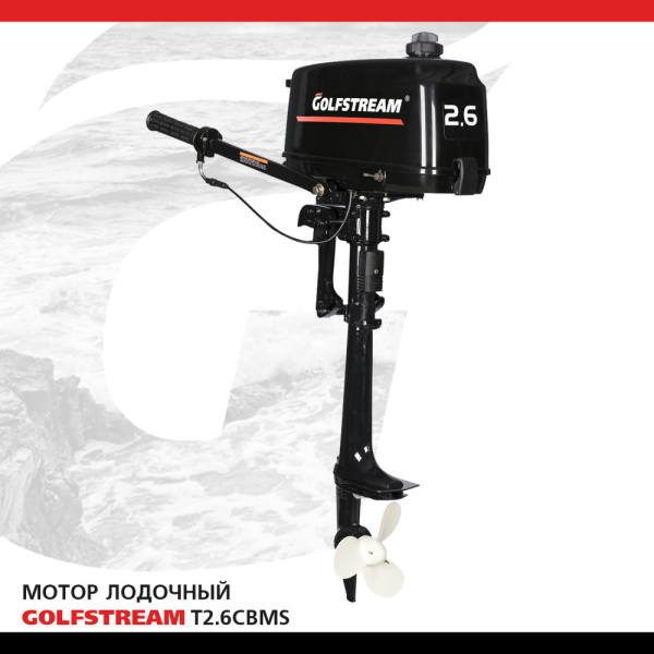 Лодочный мотор GOLFSTREAM (Гольфстрим) T2.6CBMS | Мототека