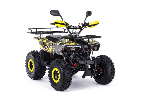 Квадроцикл детский Motax (Мотакс) ATV Grizlik Super LUX 125 жёлтый камуфляж (машинокомплект) | Мототека