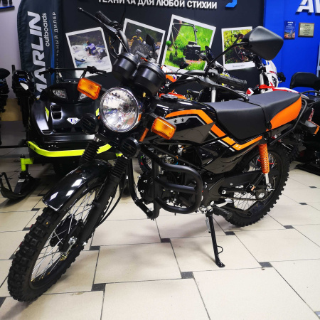 Мопед Мотомир TRICKLER 2 50 (110) чёрный/оранжевый - купить с доставкой, по выгодной цене в интернет-магазине Мототека