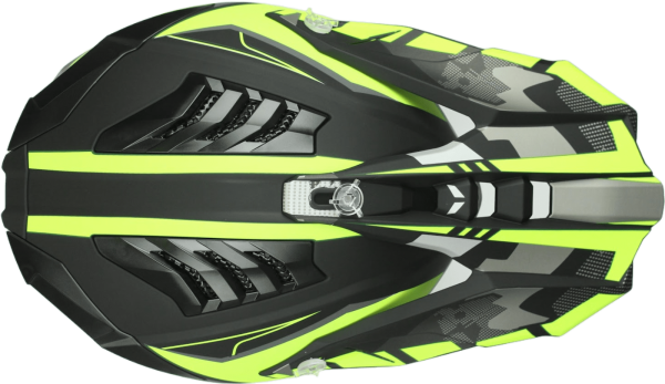 Шлем мото кроссовый Helmet TQ 602 чёрный/зелёный XL | Мототека