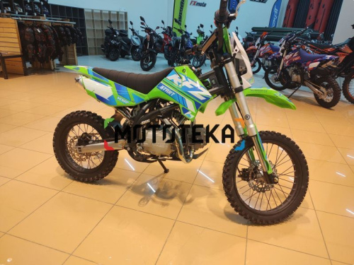 Питбайк Apollo (Аполло) RFZ Start 125 LE с фарой и электростартером 17/14 зелёный фото 3