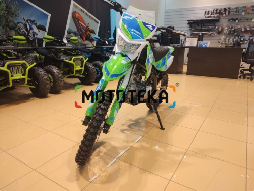 Питбайк Apollo (Аполло) RFZ Start 125 LE с фарой и электростартером 17/14 зелёный фото 5