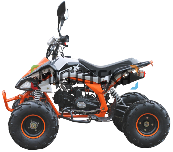 Квадроцикл детский Motax (Мотакс) ATV T - Rex LUX 125 (машинокомплект) белый/оранжевый | Мототека