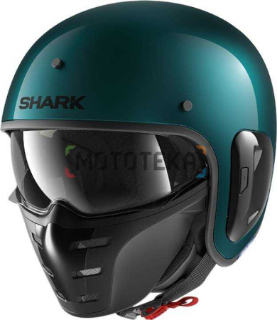 Шлем мото открытый SHARK (Шарк) S-DRAK FIBER BLANK METAL Green S