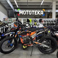 Мотоцикл кроссовый / эндуро Regulmoto (Регулмото) ATHLETE PRO (4 valves) 6 передач чёрный/оранжевый/синий с ПТС