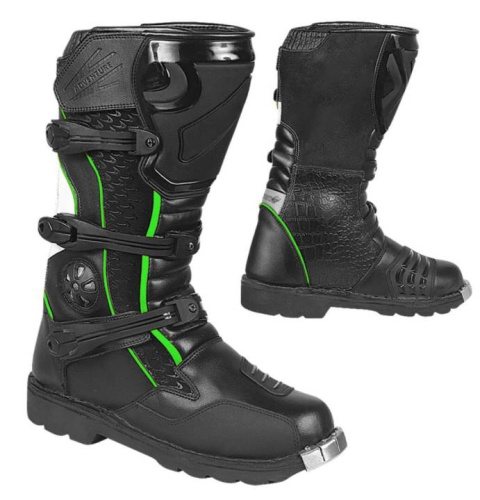 Мотоботы HIZER (Хайзер) AT - 6090 black / neon green (р. 42) Мотоботы HIZER (Хайзер) AT - 6090 black / neon green (р. 42)