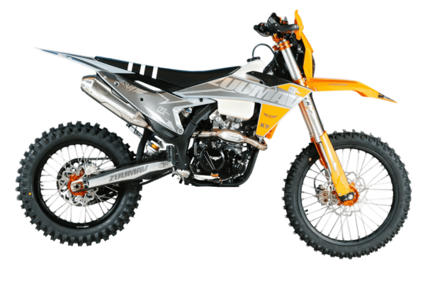 Мотоцикл кроссовый / эндуро Zuumav (Зуумав) K9 YBS-300 серый/оранжевый | Мототека