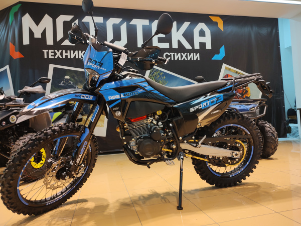 Мотоцикл кроссовый / эндуро Regulmoto (Регулмото) Sport - 003 PR PRO 300 (4 valves) 5 передач чёрный/синий с ПТС | Мототека