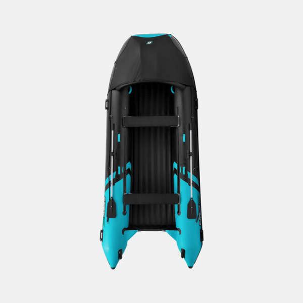 Лодка ПВХ GLADIATOR (Гладиатор) E 450 PRO чёрный/бирюзовый | Мототека