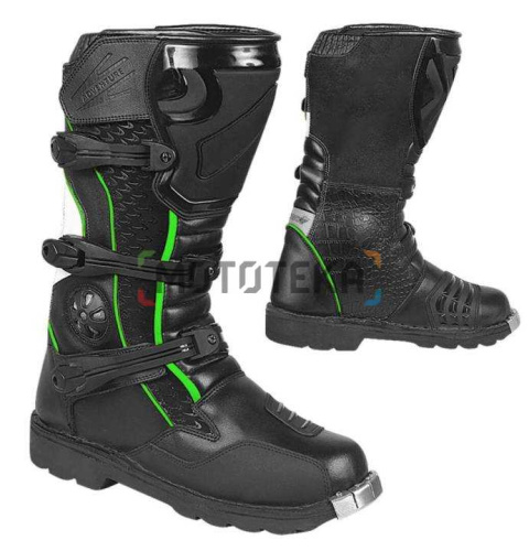 Мотоботы HIZER (Хайзер) AT - 6090 black / neon green (р. 39) Мотоботы HIZER (Хайзер) AT - 6090 black / neon green (р. 39)