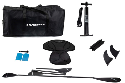 Байдарка / каяк надувной двухместная KROSTEK (Кростек) #1 Yellow/Blue фото 2